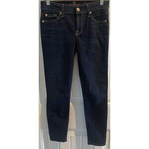 7 for all mankind Women’s The Cropped Skinny Jeans Size 25 Dark Blue